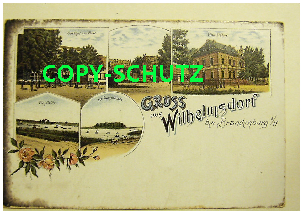 WILHELMSDORF Brandenburg H. - Litho - Z. B. Gasthof Z. Post - Villa Dähne - Sonstige & Ohne Zuordnung