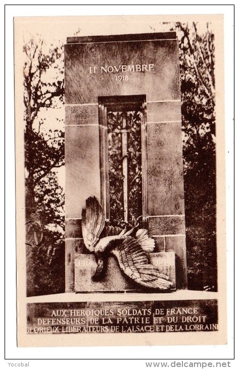 CP, MILITARIA, MONUMENTS AUX MORTS, Forêt De COMPIEGNE, Clairière De L'Armistice..., Vierge, Ed : De L'Armistice - Kriegerdenkmal