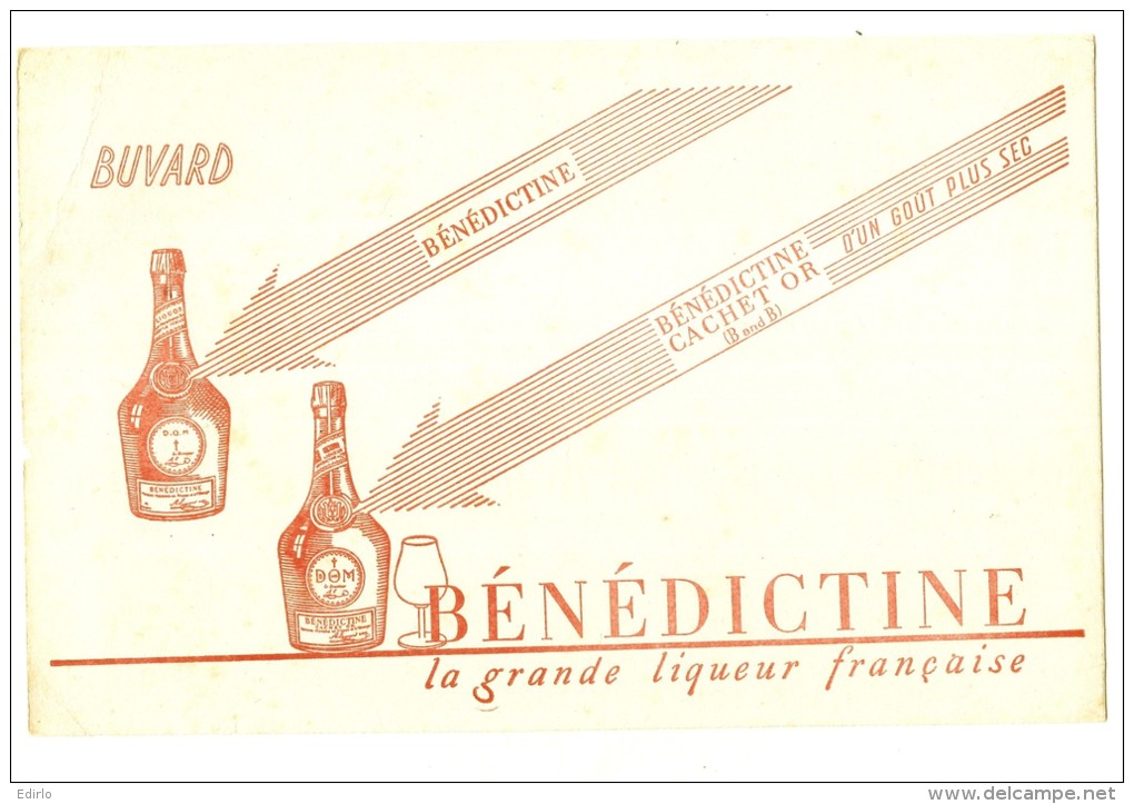 Vins Et Alcool - BUVARD / BLOTTER /  Benedictine - Liquor & Beer