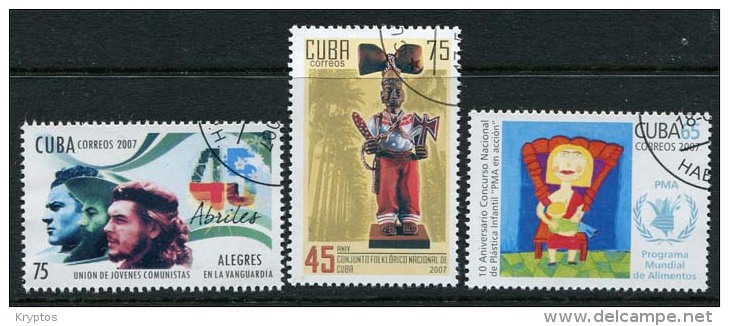 Cuba 2007 - 3 Stamps - Gebraucht
