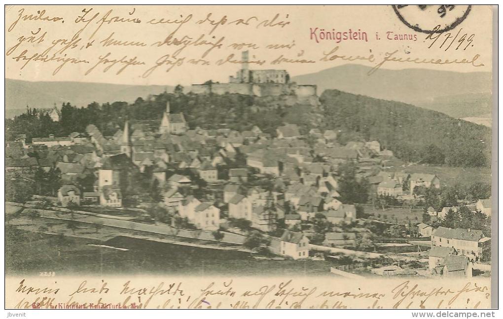 GERMANIA - HESSEN - KOENIGSTEIN  Ii. TAUNUS - Panorama  -1899 - Koenigstein