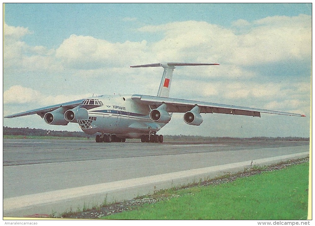 CARTE POSTALE - POSTCARD - POSTKARTE - CARTOLINA POSTAL - RUSSIE - AEROFLOT - AVION ILYUSHIN - IL-76 - 1946-....: Moderne