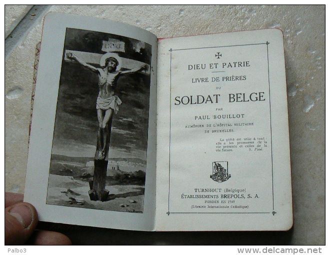 Livre De Prieres Du Soldat Belge Imprimée En 1923 Combat 1940 - 1914-18