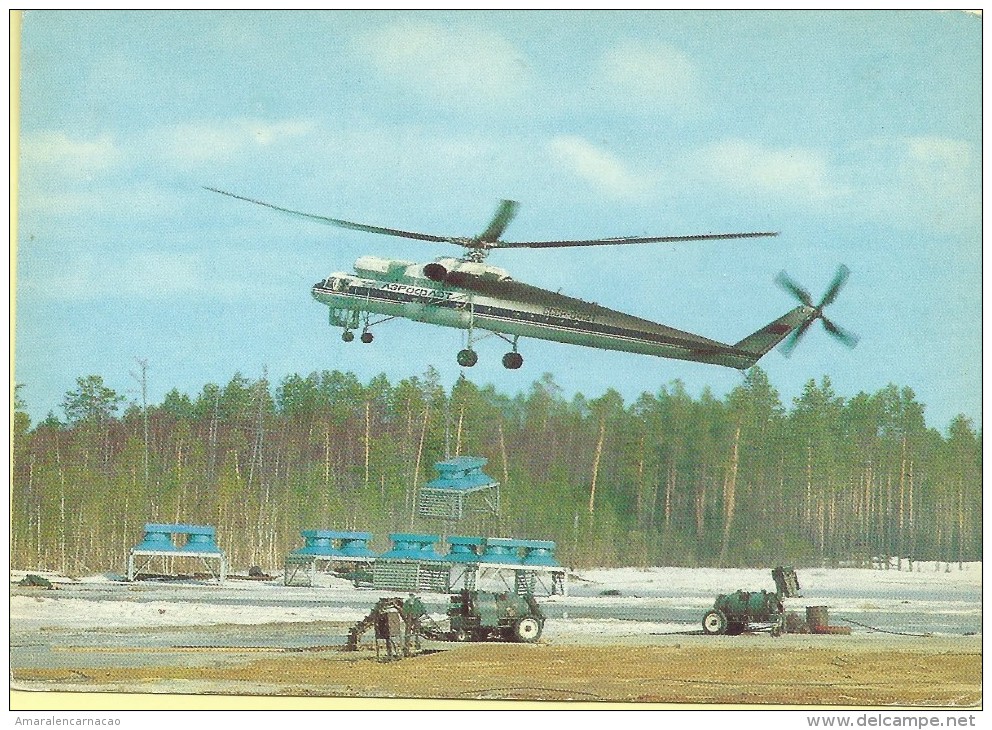 CARTE POSTALE - POSTCARD - POSTKARTE - CARTOLINA POSTAL - RUSSIE - HÉLICOPTÈRE MIL - MI-10-K - Helicopters