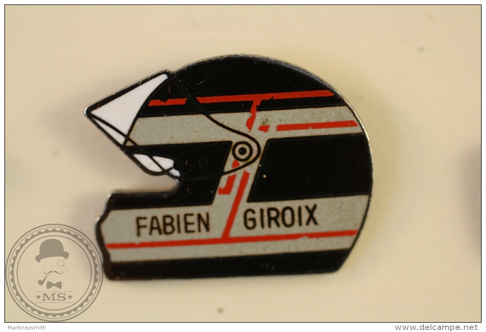 Fabien Giroix Motorcycle Racing Helmet 2 - Pin Badge - #PLS - Motos