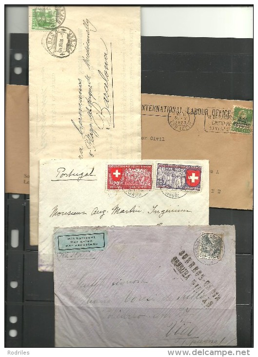 Suiza. Conjunto De 7 Piezas De Historia Postal - Covers & Documents