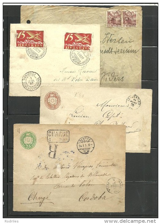 Suiza. Conjunto De 7 Piezas De Historia Postal - Lettres & Documents