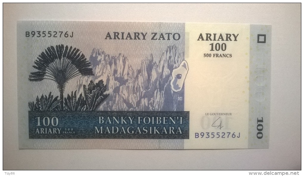 100 ARIARY ZATO 500 Francs - Madagaskar