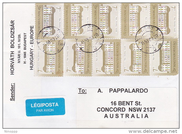 Hungary 1998 Registered Cover To Australia - Oblitérés