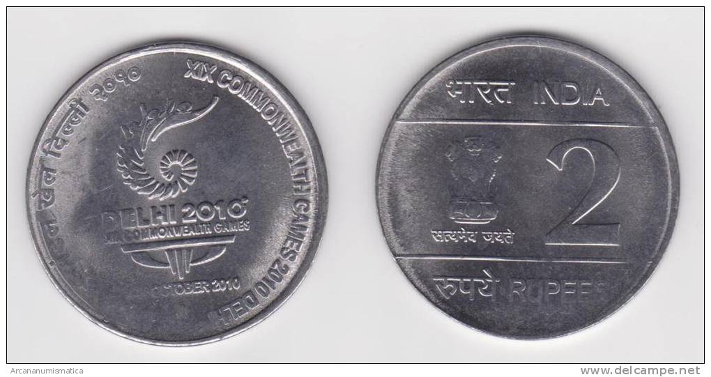 INDIA   2  RUPIAS  2010   SC/UNC  "DELHI 2.010"  DL-10.072 - India