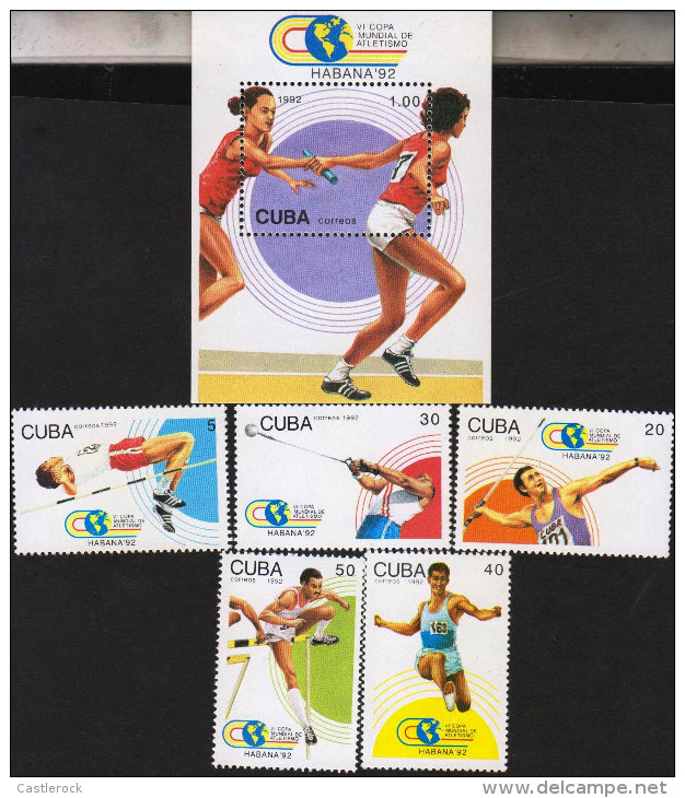 G)1992 CARIBE, WOMEN´S RELAY S/S, HIGH JUMP-HAMMER THROW-JAVELIN LAUNCH-STEEPLECHASE-LONG JUMP STAMPS, WORLD ATHLETICS C - Unused Stamps