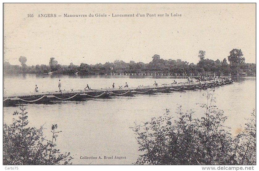 Militaria - Construction De Ponts - Génie Angers - Manoeuvres