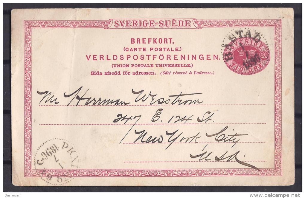 Sweden1896:Michel P20used - Ganzsachen