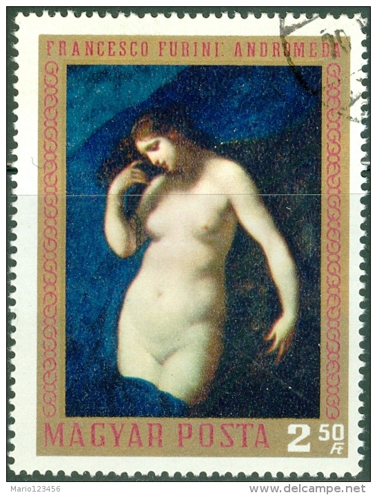 UNGHERIA, HUNGARY, ARTE, PITTURA, FURINI, 1970, FRANCOBOLLO USATO, Mi 2590A, Scott 2027, YT 2103 - Gebraucht