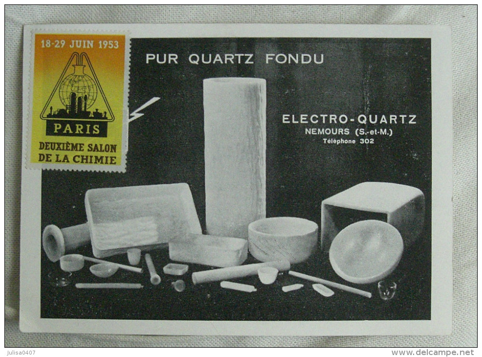 NEMOURS (77) Carte De Visite Publicitaire Electro Quartz - Visiting Cards