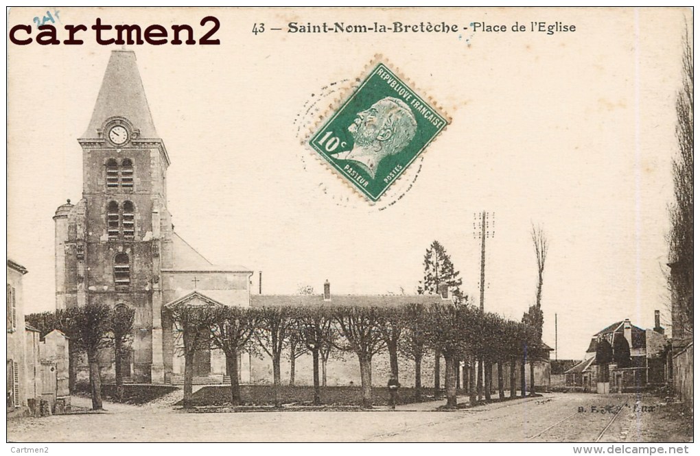 LOT DE 20 CPA : SAINT-NOM-LA-BRETECHE ABREUVOIR PAVILLON DE RETZ  EGLISE ETOILE DES DAMES PLACE ROYALE ROUTE DE JONCS - St. Nom La Breteche