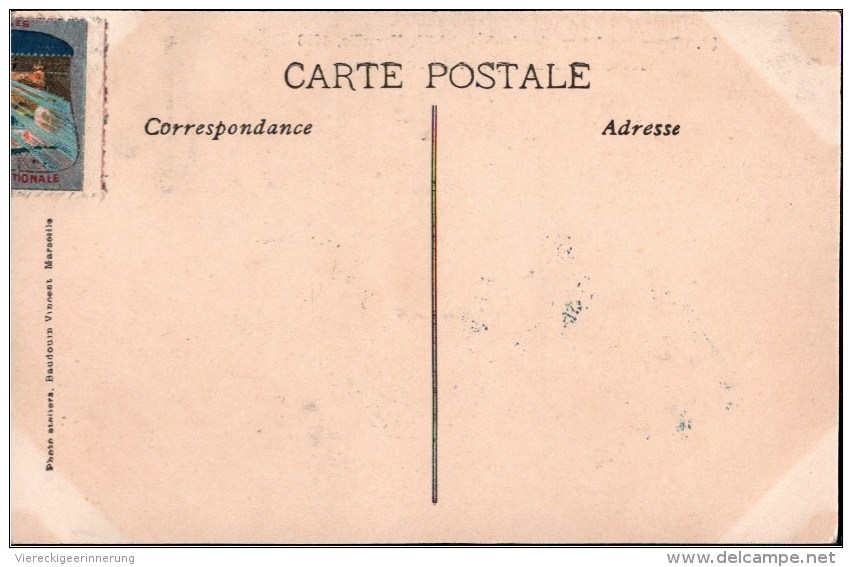 ! 2 Postcards Exposition Internationale D Electricite Marseille 1908, Ausstellung, Vignette - Internationale Tentoonstelling Voor Elektriciteit En Andere