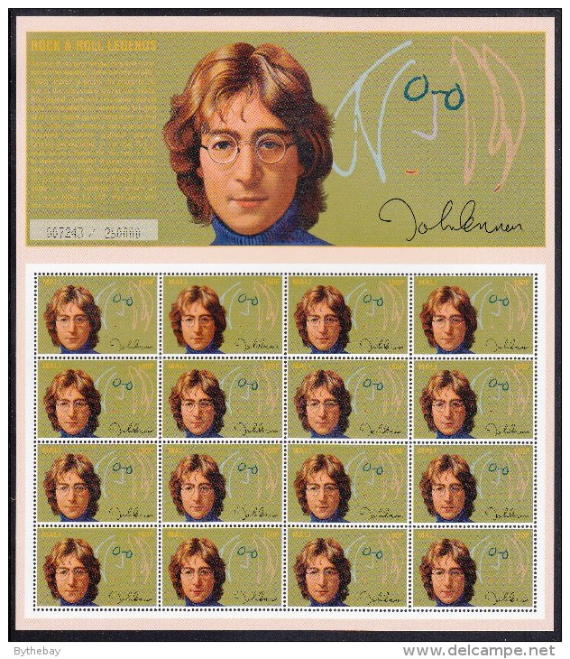 Mali MNH Scott #722 Sheet Of 16 150fr John Lennon - Mali (1959-...)