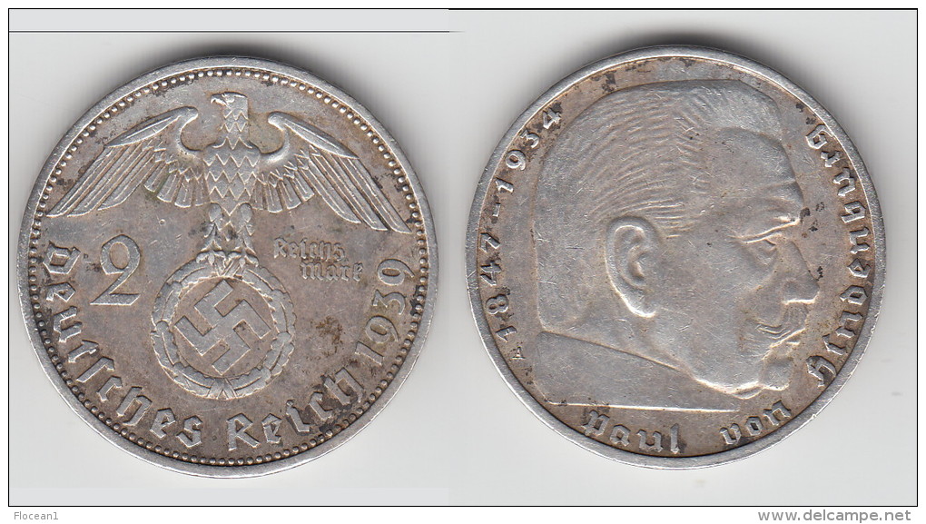 **** ALLEMAGNE - GERMANY - 2 REICHSMARK 1939 A - THIRD REICH - ARGENT - SILVER **** EN ACHAT IMMEDIAT - 2 Reichsmark