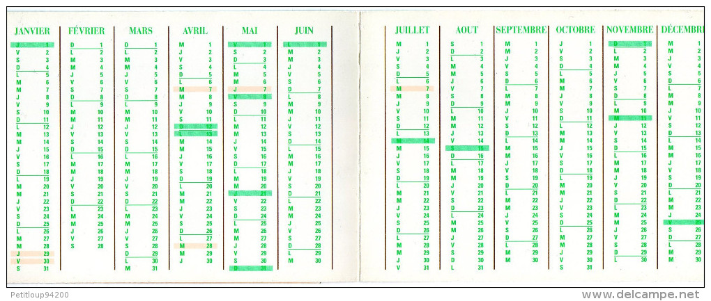 AIR FRANCE  CALENDRIER   Fetes Légales Françaises Et Musulmanes  1998 - Stationery