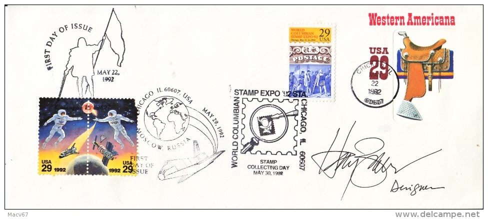 U.S. COLUMBIAN EXPO. COVER, SIGNED By DESIGNER. - 1991-2000