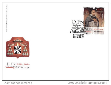 Portugal Barthélemy Des Martyrs Concile De Trente Catholicisme 2014 FDC Bartholomew Of Braga Catholic FDC - Théologiens