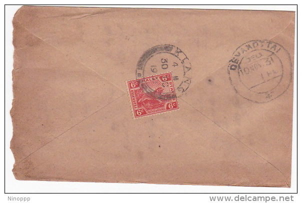 Malaya 1931 Cover With 6c Stamp - Malaya (British Military Administration)