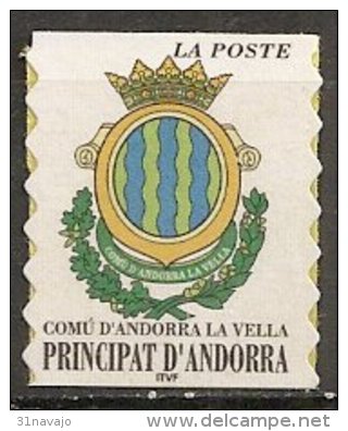 ANDORRE - Série Courante&nbsp;: Blason D'Andorre La Vieille - Unused Stamps