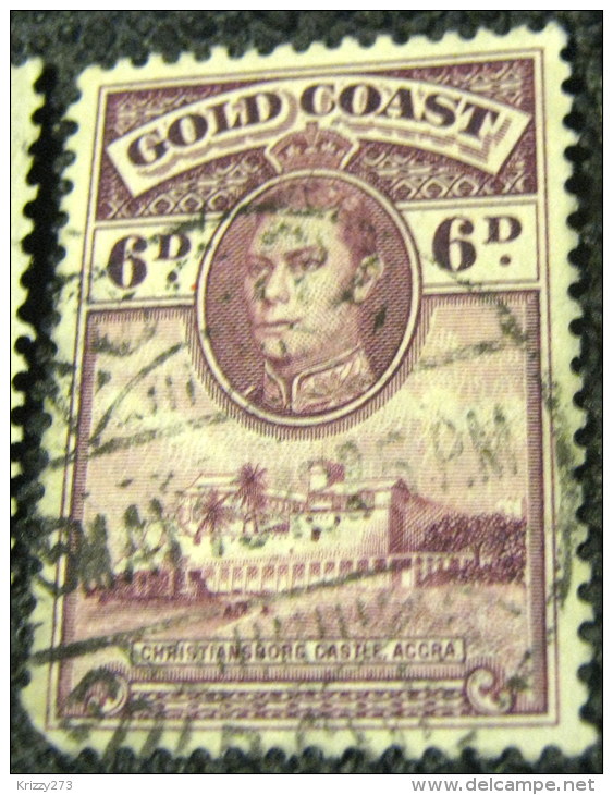 Gold Coast 1938 Christianborg Castle Accra 6d - Used - Côte D'Or (...-1957)