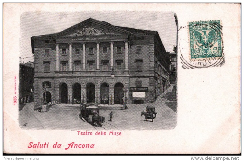 !  Alte Ansichtskarte Theatergebäude In  Ancona , Theatre, Teatro, Italien, Italy - Ancona