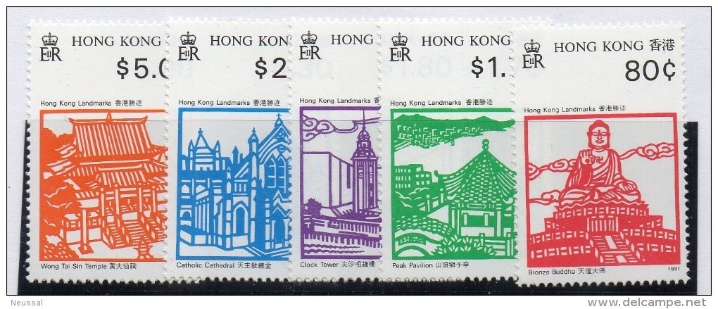 Serie   Nº 665/9 Hong Kong - Moscheen Und Synagogen