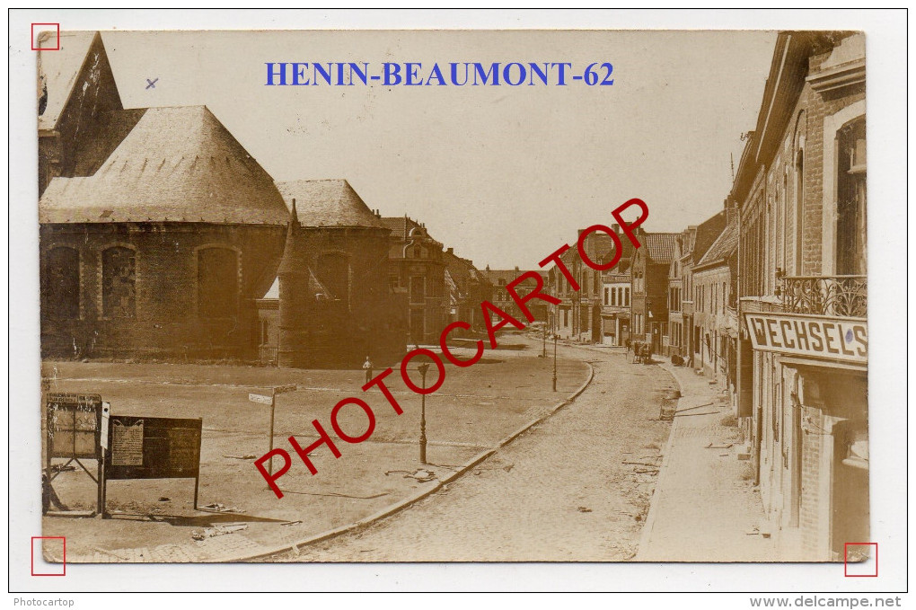 HENIN-BEAUMONT-CARTE PHOTO Allemande-GUERRE 14-18-1WK-FRANCE-FRANKREICH-62- - Henin-Beaumont