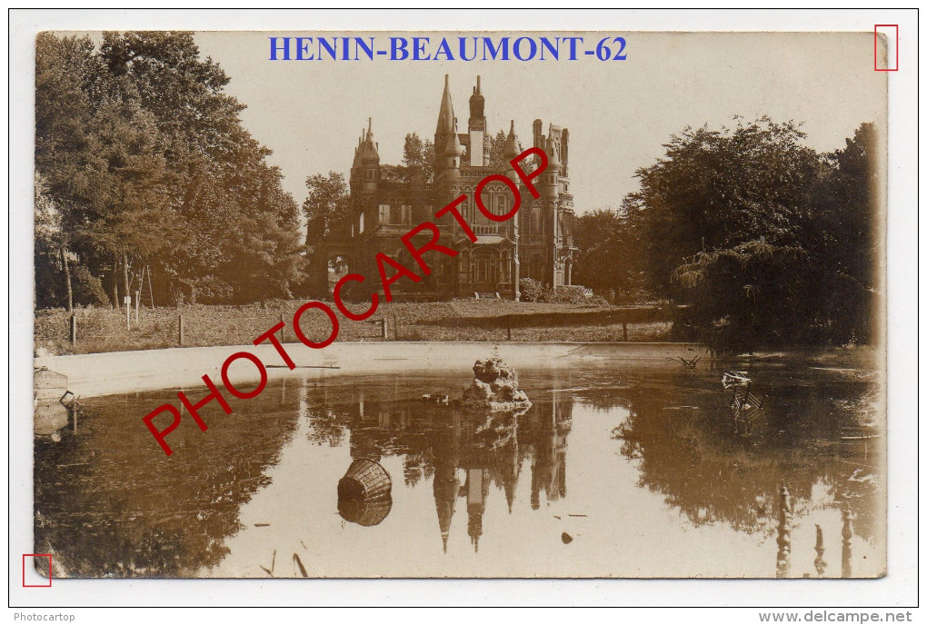 Chateau-HENIN-BEAUMONT-CARTE PHOTO Allemande-GUERRE 14-18-1WK-FRANCE-FRANKREICH-62- - Henin-Beaumont