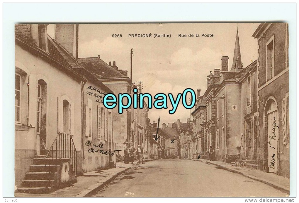 Br - 72 - PRECIGNE - Rue De La Poste  - édition Dolbeau - RARE VISUEL - Autres & Non Classés