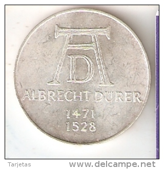 MONEDA DE PLATA DE ALEMANIA DE 5 MARK DEL AÑO 1971 ALBRECHT DURER (COIN) SILVER,ARGENT. - 5 Marcos