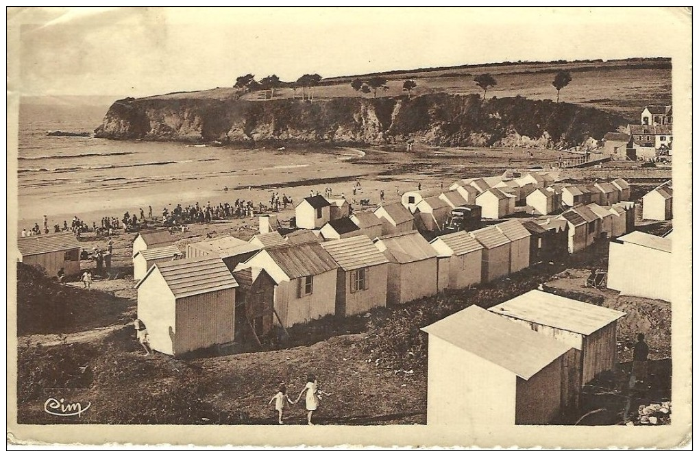 10 - CPA - DOUARNENEZ - Vue Générale De La Plage Du Ris - (noir & Blanc) - Douarnenez