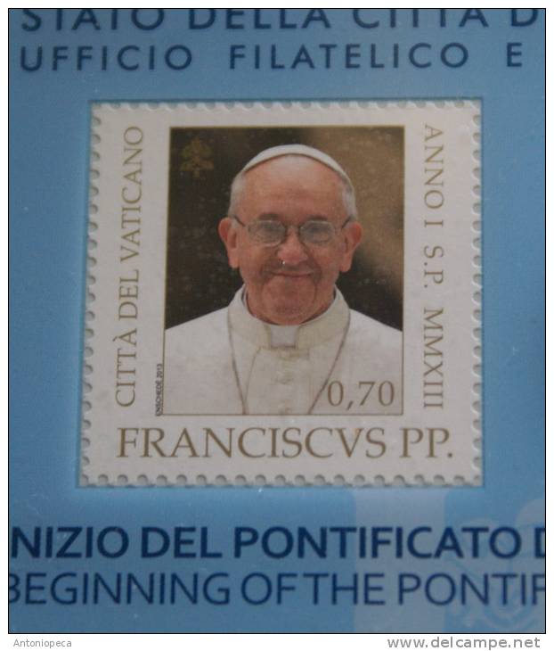 VATICANO 2013 - THE STAMP & COIN CARD 3 , 2013 POPE FRANCESCO - Unused Stamps
