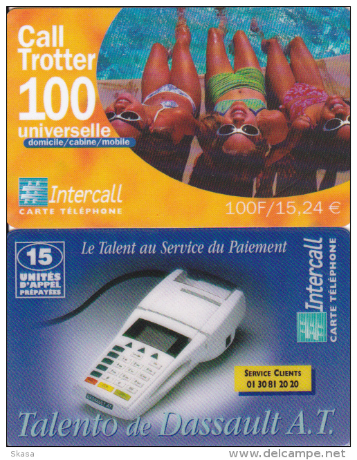 2 Cartes Intercall_Dassaut Et Bronzage - Girls Sunbath - Altri & Non Classificati