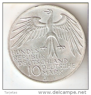 MONEDA DE PLATA DE ALEMANIA DE 10 MARK DEL AÑO 1972 LETRA J - MUNICH OLIMPIADAS (COIN) SILVER,ARGENT. - Otros & Sin Clasificación