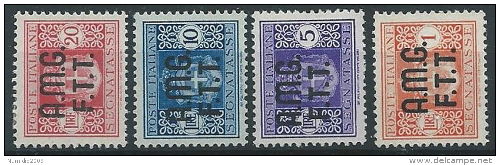 1947 TRIESTE A SEGNATASSE 4 VALORI MH * - ED084 - Postage Due