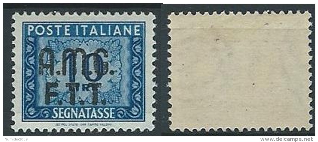 1947-49 TRIESTE A SEGNATASSE 10 LIRE MH * - ED087 - Taxe