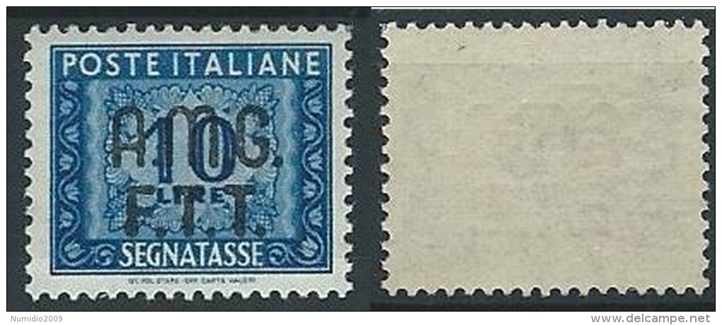 1947-49 TRIESTE A SEGNATASSE 10 LIRE MH * - ED087-3 - Postage Due