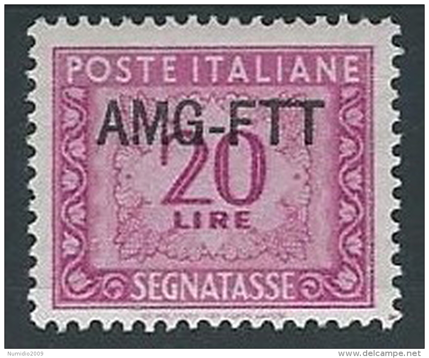 1949-54 TRIESTE A SEGNATASSE 20 LIRE MH * - ED091-7 - Taxe