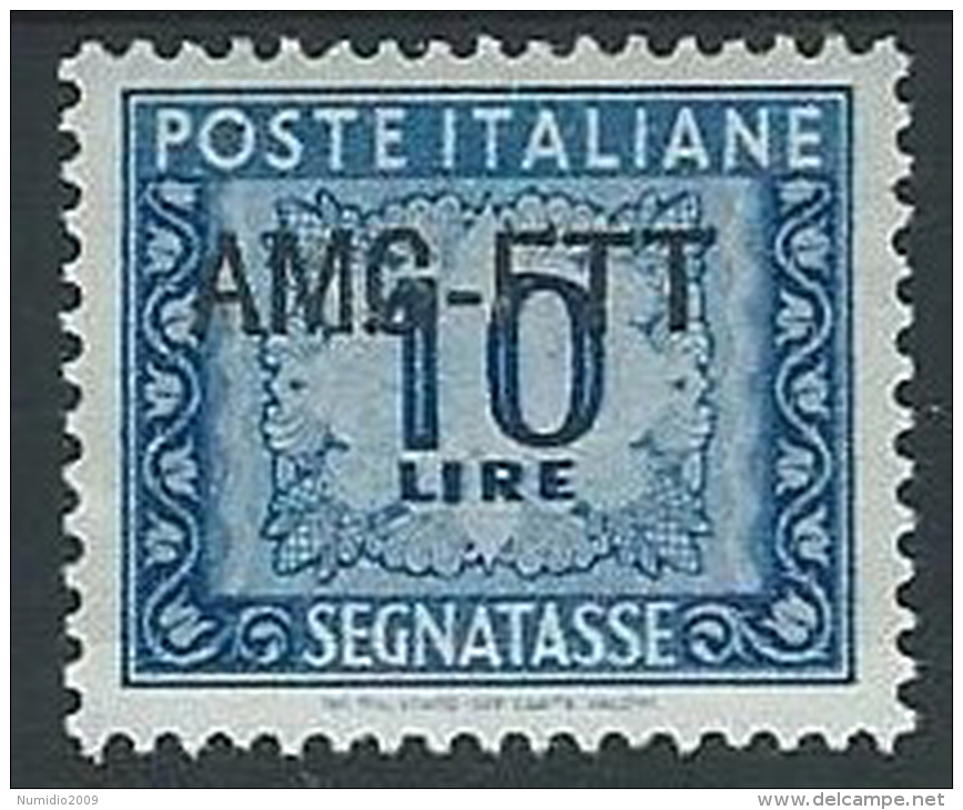 1949-54 TRIESTE A SEGNATASSE 10 LIRE MH * - ED092 - Taxe