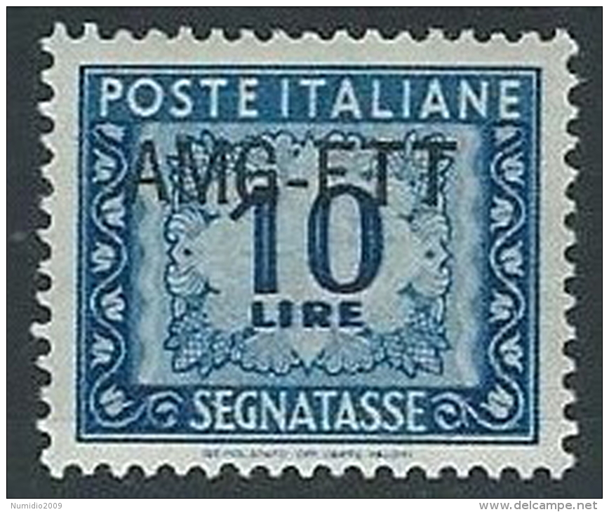 1949-54 TRIESTE A SEGNATASSE 10 LIRE MH * - ED092-7 - Taxe