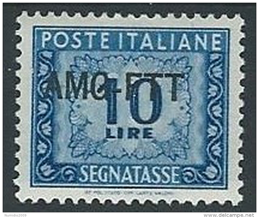 1949-54 TRIESTE A SEGNATASSE 10 LIRE MH * - ED092-8 - Taxe