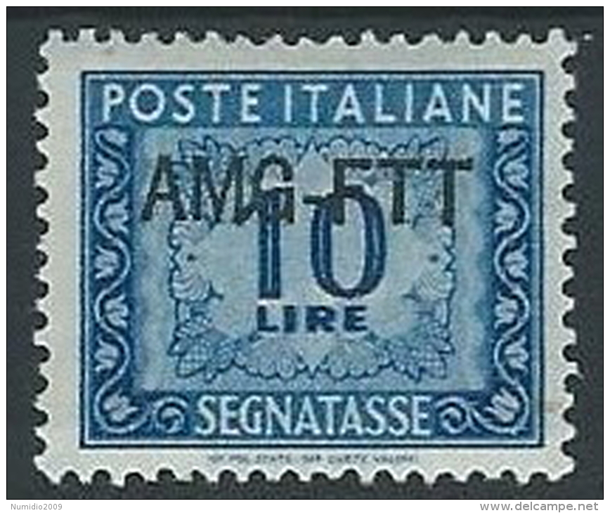 1949-54 TRIESTE A SEGNATASSE 10 LIRE MH * - ED092-9 - Strafport