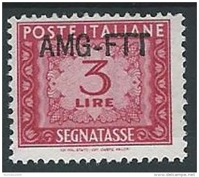 1949-54 TRIESTE A SEGNATASSE 3 LIRE MH * - ED096-8 - Taxe