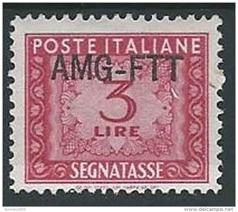 1949-54 TRIESTE A SEGNATASSE 3 LIRE MH * - ED096-9 - Taxe