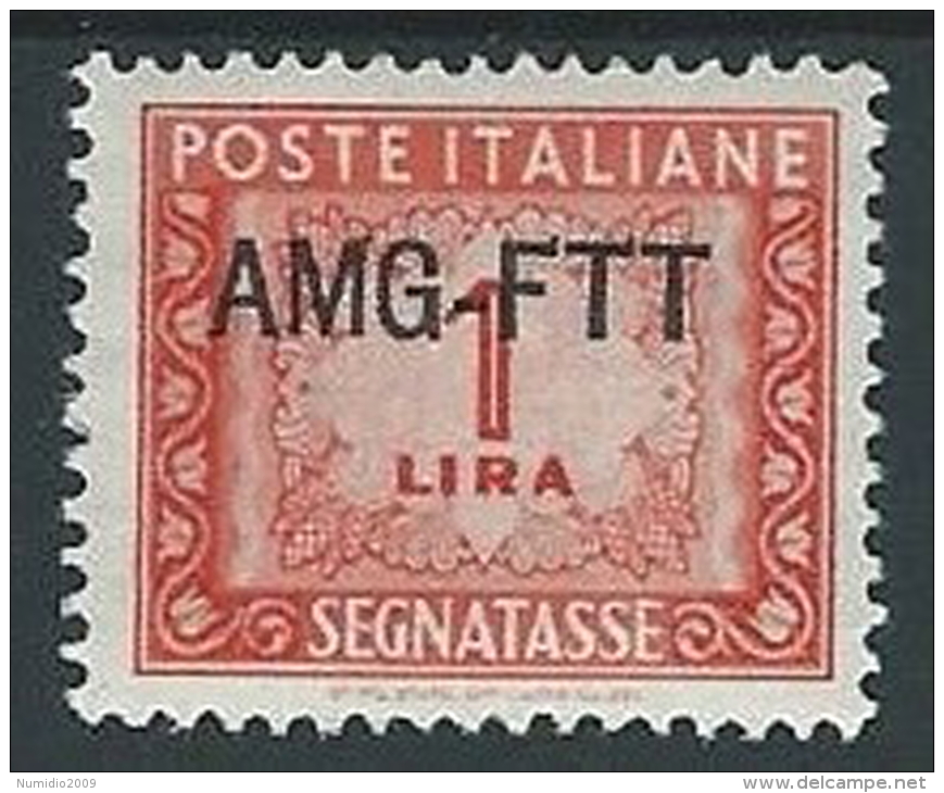 1949-54 TRIESTE A SEGNATASSE 1 LIRA MH * - ED097 - Taxe